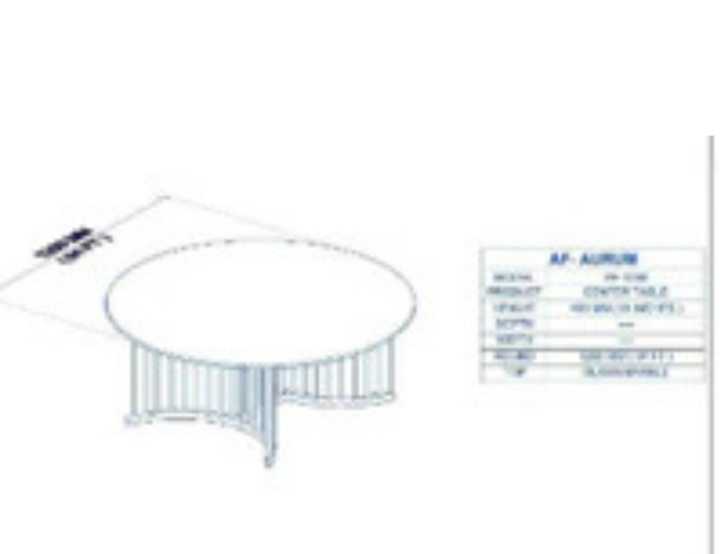 Round Glass Table with Gold Base