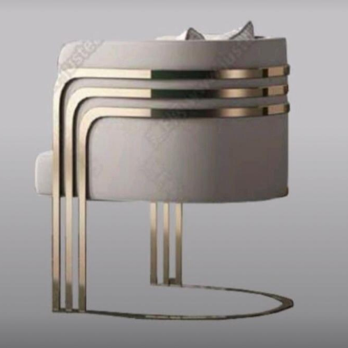 Modern Luxury Accent Chair with Metallic Gold Frame