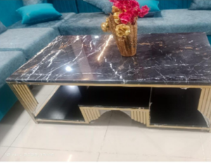 Modern Luxury Marble Top Table with Gold Base