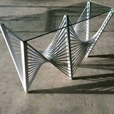 Modern Geometric Metal Coffee Table Base