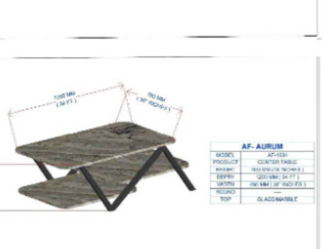 Modern Dark Wood Table with Geometric Black Base