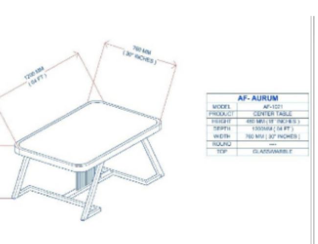 Modern White Glass Table with Gold Base