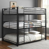 Heavy-Duty Triple Decker Metal Bunk Bed