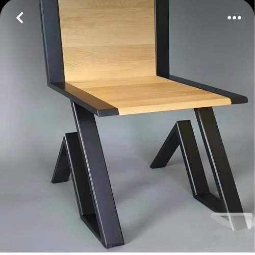 Z-Leg Modern Industrial metal Chair