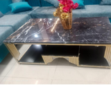 Modern Luxury Marble Top Table with Gold Base