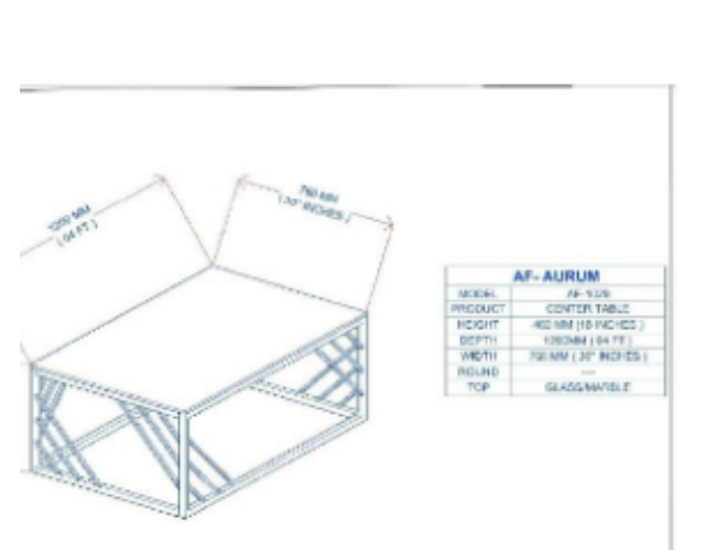 Modern Geometric Glass Table with Metal Frame