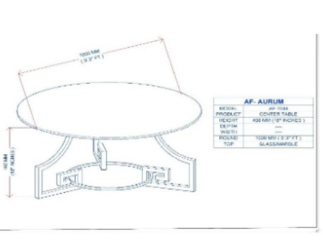 Modern Round Glass Dining Table with Gold Base