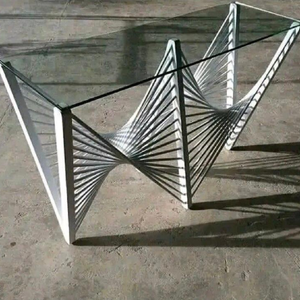 Modern Geometric Metal Coffee Table Base