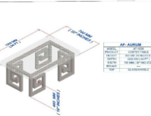 Modern Geometric Glass Table with White Spiral Base