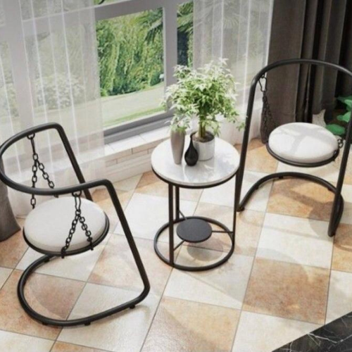 Set of Modern Wooden Rocking Chairs with Woven Seats