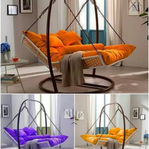 Rotating Multi-Tier Fruit Basket Stand – Orange & Purple