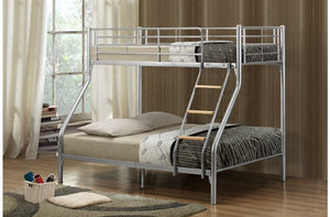 Metal Twin Over Full Bunk Bed with Ladder