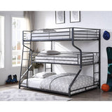 Space-Saving Triple Metal B Bunk Bed Frame | 3-in-1 Vertical Sleeper