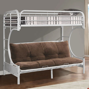 Convertible Metal Loft Bunk Bed with Futon Sofa