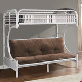 Convertible Metal Loft Bunk Bed with Futon Sofa