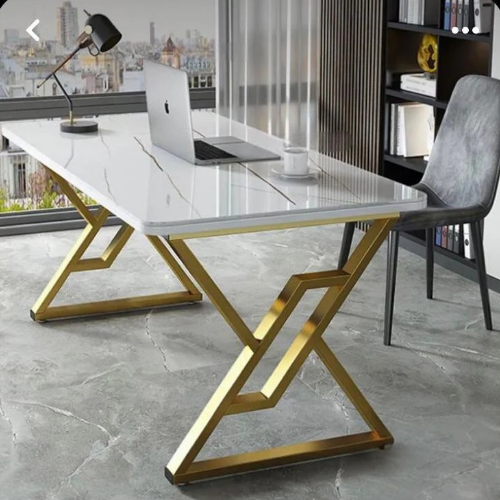 Marble Dining Table with Gold Base