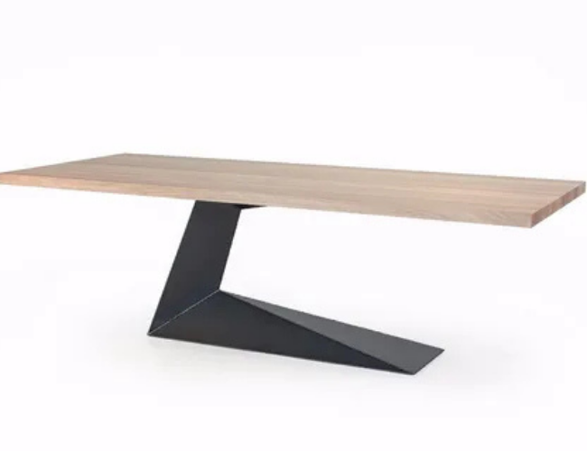 Contemporary Z-Leg Wooden Dining Table