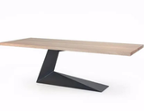 Contemporary Z-Leg Wooden Dining Table