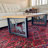 Modern lounge chair with metal frame and cushioned seat on red carpet