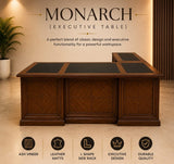 MONARCH Executive Office Table | Luxury L-Shape Executive Desk