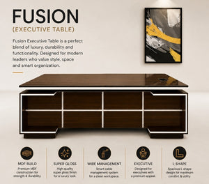 Fusion Executive Table | Luxury L-Shape Executive Office Desk