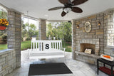 Modern White Wooden Hanging Swing Bench